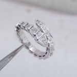 [Eternal Jewelry]SERPENTI RING SILVER DIAMOND PAVED 4MM
