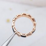 [Eternal Jewelry]SERPENTI RING PINK GOLD BLACK MOP DIAMOND PAVED 4MM - 图片 10