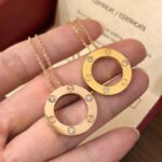 [Eternal Jewelry]LOVE NECKLACE 16MM 3 DIAMONDS - 图片 3