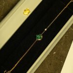 [Eternal Jewelry]SUN MALACHITE 1 DIAMOND PINK GOLD BRACELET - 图片 4