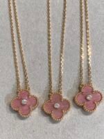 [Eternal Jewelry]CLOVER 15MM DIAMOND RHODONITE NECKLACE - 图片 6