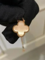 [Eternal Jewelry]CLOVER 15MM DIAMOND RHODONITE NECKLACE - 图片 7
