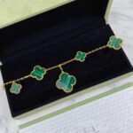 [Eternal Jewelry]MAGIC CLOVER MALACHITE GOLD BRACELET 5 MOTIFS - 图片 3