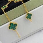 [Eternal Jewelry]MAGIC CLOVER MALACHITE GOLD BRACELET 5 MOTIFS - 图片 4