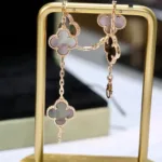 [Eternal Jewelry]CLOVER 5 MOTIF GRAY MOP  BRACELET - 图片 5