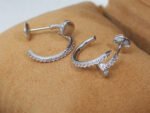 [Eternal Jewelry]JUSTE EARRINGS 12.75MM SILVER DIAMOND - 图片 4