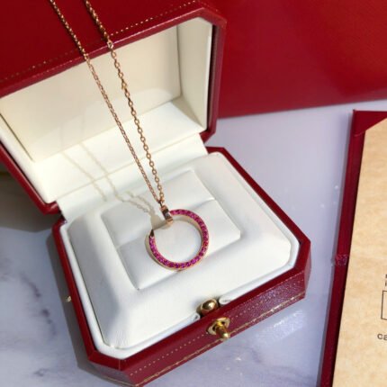 [Eternal Jewelry]JUSTE NECKLACE GOLD RED DIAMONDS