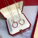 [Eternal Jewelry]JUSTE NECKLACE GOLD RED DIAMONDS - 图片 5