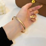 [Eternal Jewelry]PANTHERE GOLD DIAMOND OPEN BRACELET - 图片 4