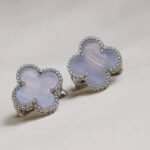 [Eternal Jewelry]CLOVER MEDIUM 1 MOTIFS  WHITE MOP EARRINGS SILVER - 图片 5