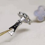 [Eternal Jewelry]CLOVER MEDIUM 1 MOTIFS  WHITE MOP EARRINGS SILVER - 图片 3