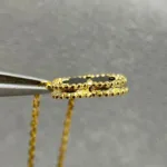 [Eternal Jewelry]CLOVER 15MM BLACK ONYX SINGLE FLOWER NECKLACE - 图片 10