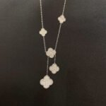 [Eternal Jewelry]CLOVER 5 MOTIFS SILVER DIAMONDS NECKLACE - 图片 4