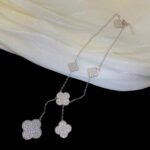 [Eternal Jewelry]CLOVER 5 MOTIFS SILVER DIAMONDS NECKLACE - 图片 3
