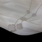 [Eternal Jewelry]CLOVER 5 MOTIFS SILVER DIAMONDS NECKLACE - 图片 5
