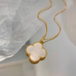 [Eternal Jewelry]CLOVER 25MM MOP LARGE PENDANT NECKLACE