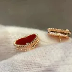 [Eternal Jewelry]HEART CARNELIAN STUD EARRINGS - 图片 3