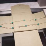 [Eternal Jewelry]CLOVER 20 MOTIFS MALACHITE DIAMOND NECKLACE - 图片 4