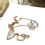 [Eternal Jewelry]CLOVER MOP DIAMOND ROSE GOLD NECKLACE - 图片 2