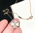 [Eternal Jewelry]CLOVER MOP DIAMOND ROSE GOLD NECKLACE - 图片 4