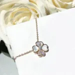 [Eternal Jewelry]CLOVER MOP DIAMOND ROSE GOLD NECKLACE - 图片 5