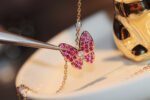 [Eternal Jewelry]BUTTERFLY RED DIAMOND ROSE GOLD NECKLACE - 图片 3
