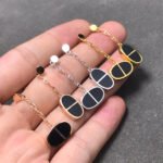 [Eternal Jewelry]CHAINE VERSO BLACK CERAMIC SILVER EARRINGS - 图片 2