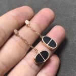 [Eternal Jewelry]CHAINE VERSO BLACK CERAMIC SILVER EARRINGS - 图片 3