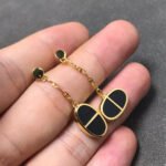 [Eternal Jewelry]CHAINE VERSO BLACK CERAMIC SILVER EARRINGS - 图片 4