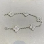 [Eternal Jewelry]CLOVER 5 MOTIFS  DIAMOND BRACELET SILVER - 图片 2