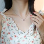 [Eternal Jewelry]SUN PEDANT PINK GOLD 1 DIAMOND NECKLACE - 图片 8