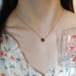 [Eternal Jewelry]SUN PEDANT PINK GOLD 1 DIAMOND NECKLACE - 图片 9