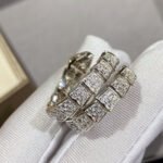 [Eternal Jewelry]SERPENTI DOUBLE RING SILVER DIAMOND PAVED - 图片 3