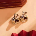 [Eternal Jewelry]CLOVER MEDIUM 1 MOTIFS CARNELIAN  EARRINGS - 图片 8