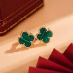 [Eternal Jewelry]CLOVER MEDIUM 1 MOTIFS MALACHITE  EARRINGS - 图片 4