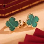 [Eternal Jewelry]CLOVER MEDIUM 1 MOTIFS MALACHITE  EARRINGS - 图片 3