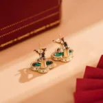 [Eternal Jewelry]CLOVER MEDIUM 1 MOTIFS MALACHITE  EARRINGS - 图片 9