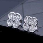 [Eternal Jewelry]CLOVER 1 MOTIFS DIAMOND STUD EARRINGS SILVER - 图片 4