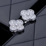 [Eternal Jewelry]CLOVER 1 MOTIFS DIAMOND STUD EARRINGS SILVER - 图片 5