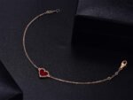 [Eternal Jewelry]HEART CARNELIAN PINK GOLD BRACELET - 图片 6