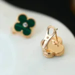 [Eternal Jewelry]CLOVER MEDIUM 1 MOTIFS MALACHITE DIAMOND EARRINGS - 图片 9