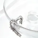 [Eternal Jewelry]CLOVER 2 MOTIFS  DIAMOND ONYX EARRINGS SILVER - 图片 8