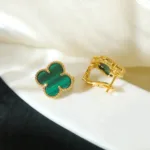 [Eternal Jewelry]CLOVER MEDIUM 1 MOTIFS MALACHITE  EARRINGS - 图片 10