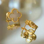 [Eternal Jewelry]CLOVER MEDIUM 1 MOTIFS  WHITE MOP STUD EARRINGS - 图片 5
