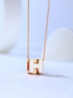 [Eternal Jewelry]H CAGE PINK GOLD NECKLACE - 图片 2