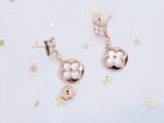 [Eternal Jewelry]STAR AND SUN PINK GOLD MOP DROP EARRINGS - 图片 2