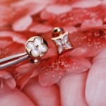 [Eternal Jewelry]STAR AND SUN PINK GOLD MOP STUD EARRINGS - 图片 7