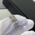 [Eternal Jewelry]LOVE DIAMOND SILVER HOOP EARRINGS - 图片 3