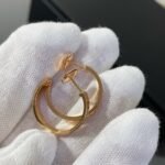 [Eternal Jewelry]LOVE DIAMOND PINK GOLD HOOP EARRINGS - 图片 4