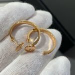 [Eternal Jewelry]LOVE DIAMOND PINK GOLD HOOP EARRINGS - 图片 5